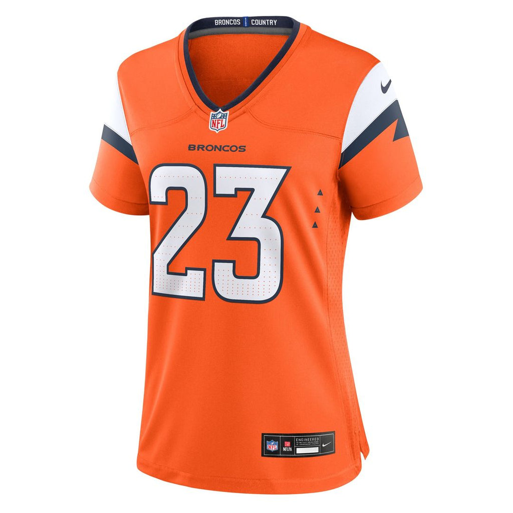 Jahdae Barron Denver Broncos Nike Women's Team Game Official Jersey -  Orange