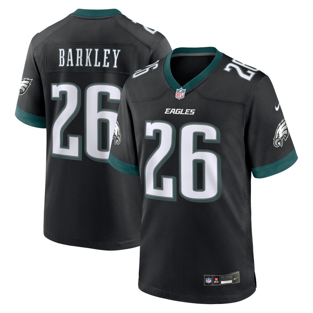 Saquon Barkley Philadelphia Eagles Nike Alternate Game Official Jersey -  Black