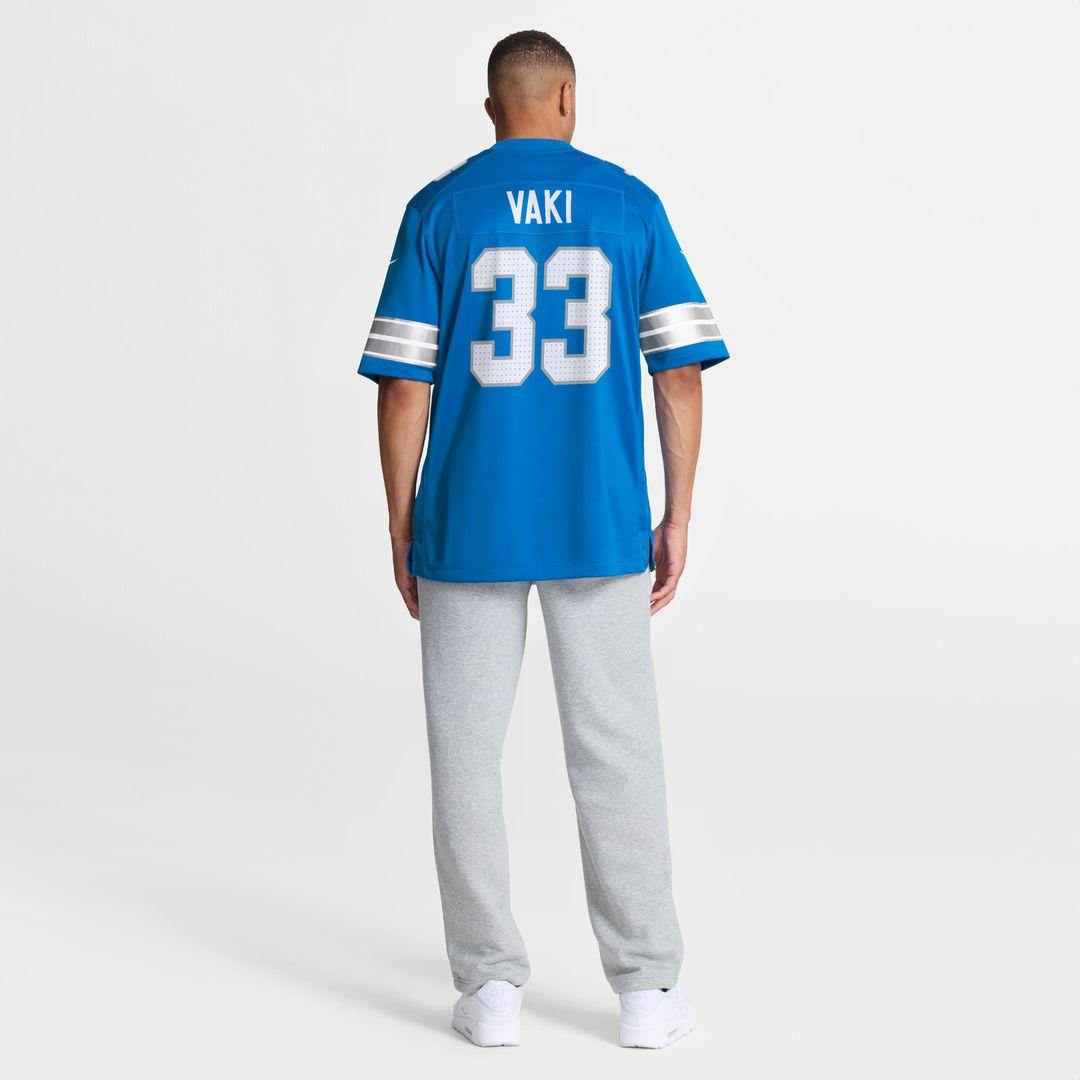 Sione Vaki Detroit Lions Nike Team Game Official Jersey -  Blue