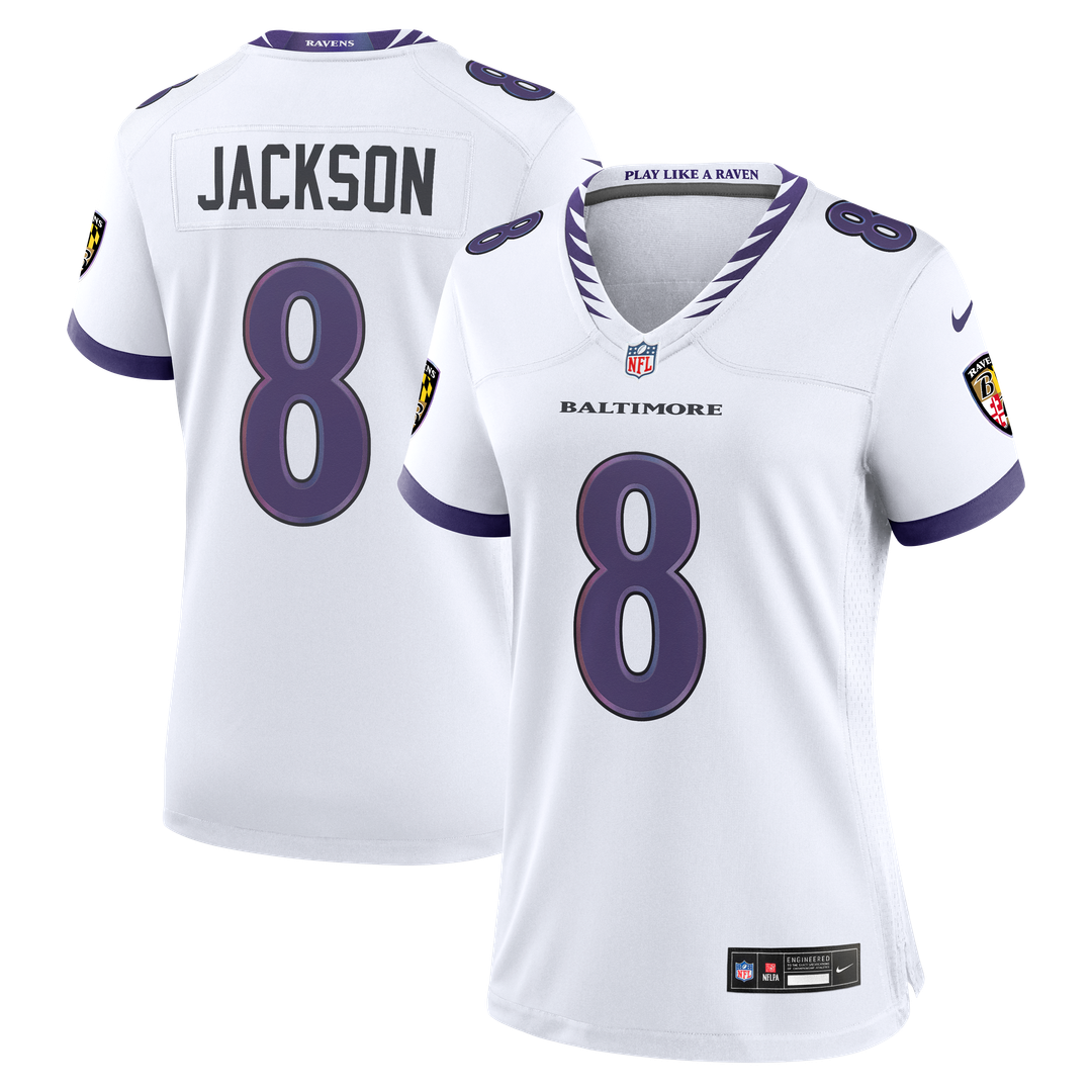 Lamar Jackson Baltimore Ravens Nike Women's Game Jersey - White