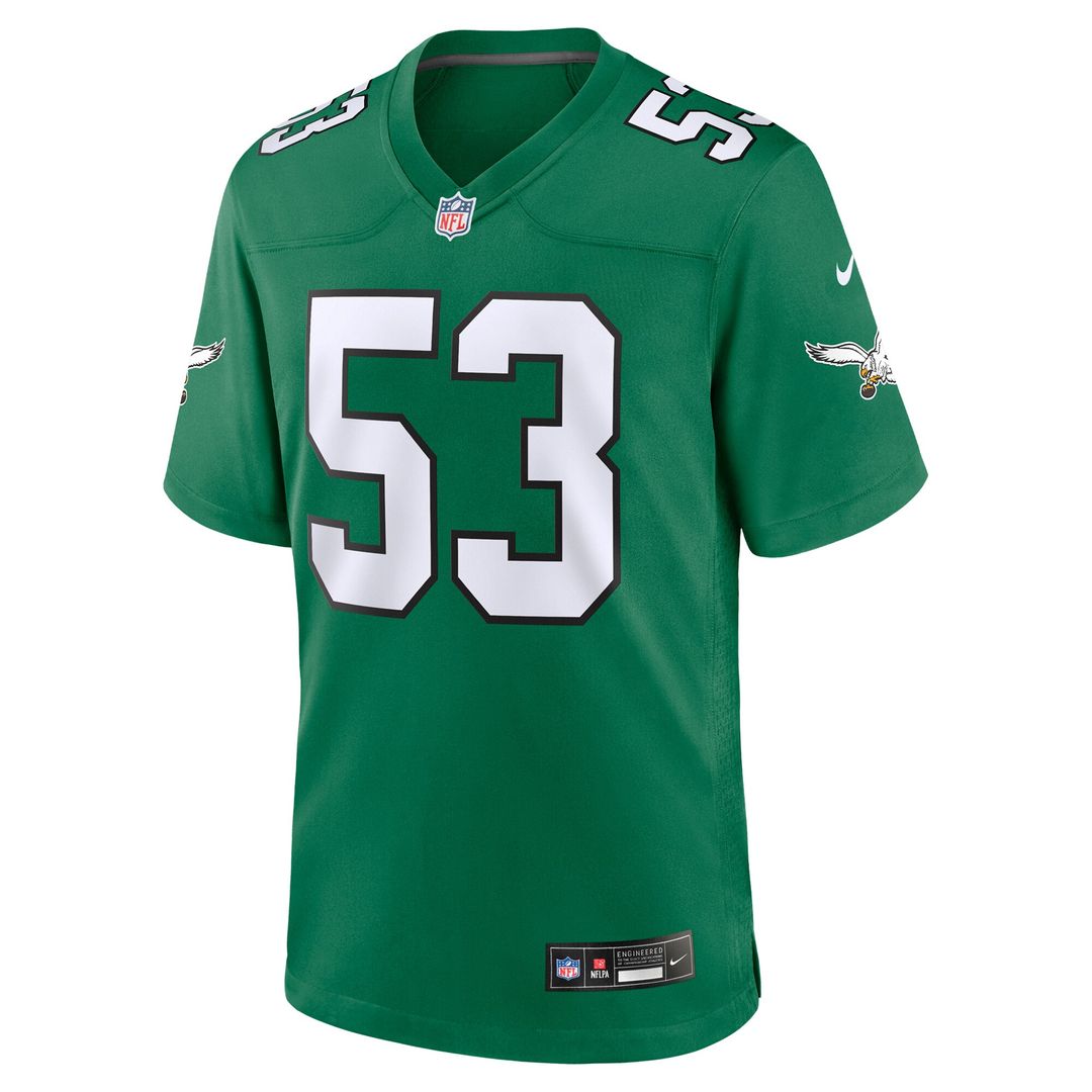 Zack Baun Philadelphia Eagles Nike Alternate Game Jersey - Kelly Green