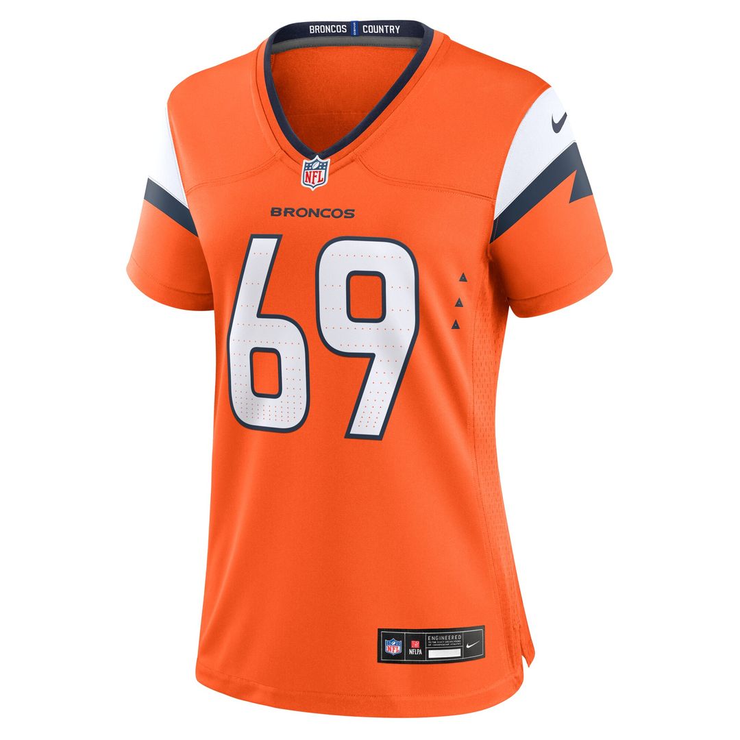 Mike McGlinchey Denver Broncos Nike Women's Team Game Official Jersey -  Orange