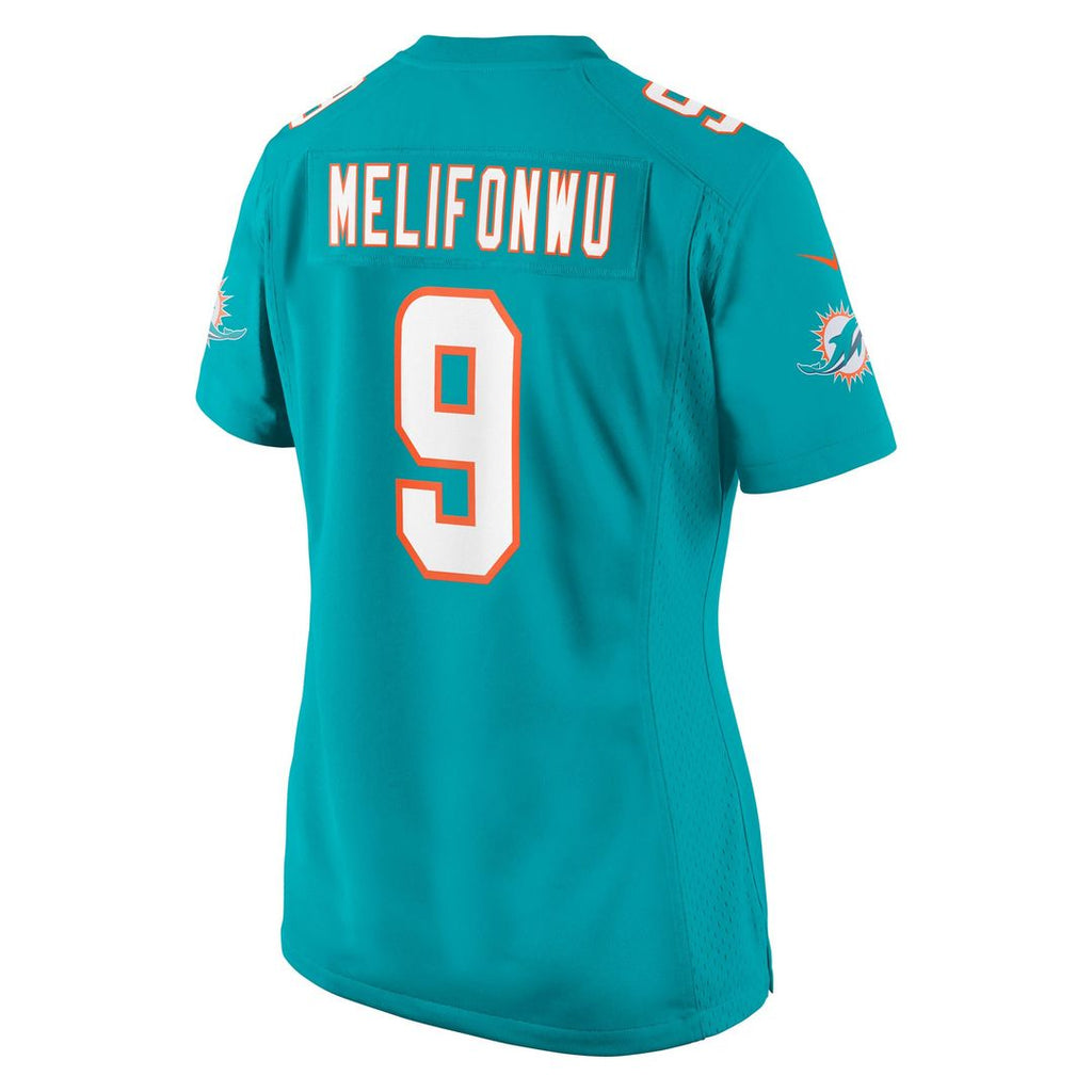 Ifeatu Melifonwu Miami Dolphins Nike Women's Team Game Jersey - Aqua