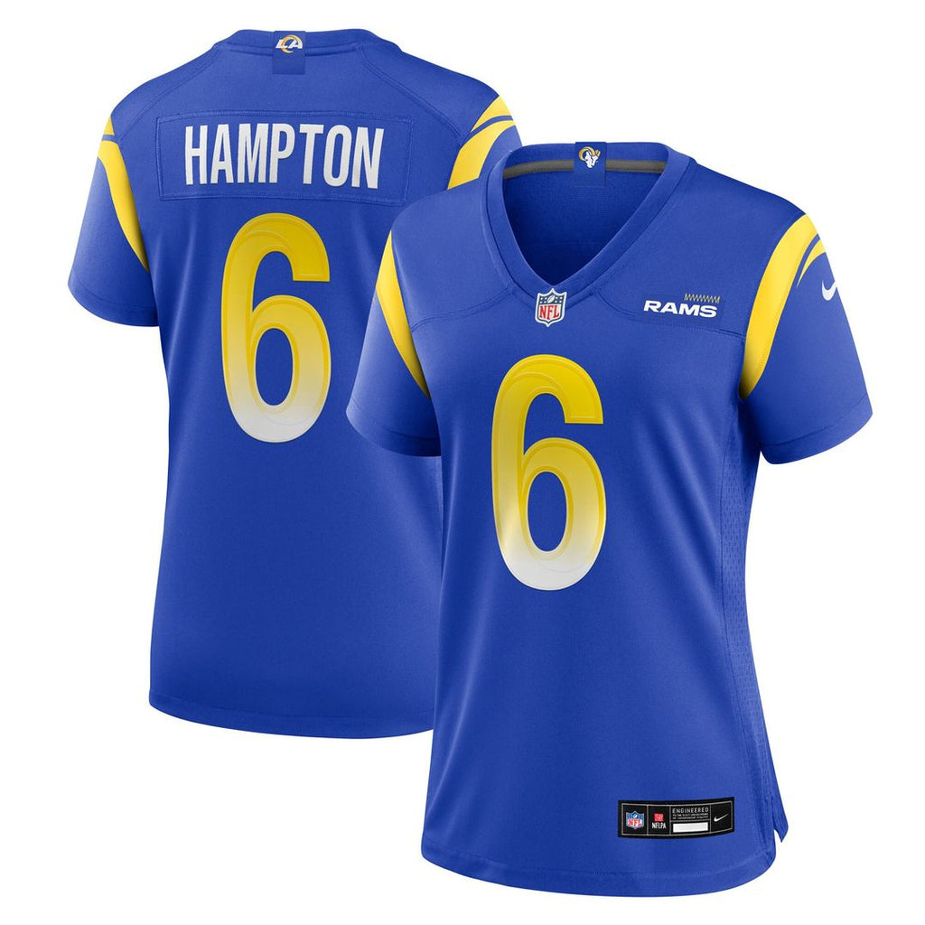 Nick Hampton Los Angeles Rams Nike Women's Team Game Jersey - Royal