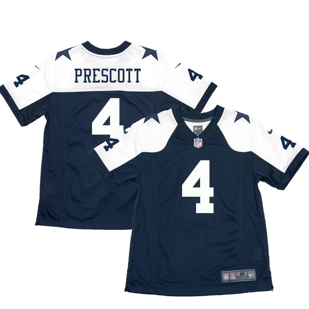 Dak Prescott Dallas Cowboys Nike Youth Color Rush Game Official Jersey - White