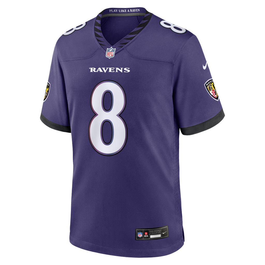 Lamar Jackson Baltimore Ravens Nike Team Game Official Jersey - Purple