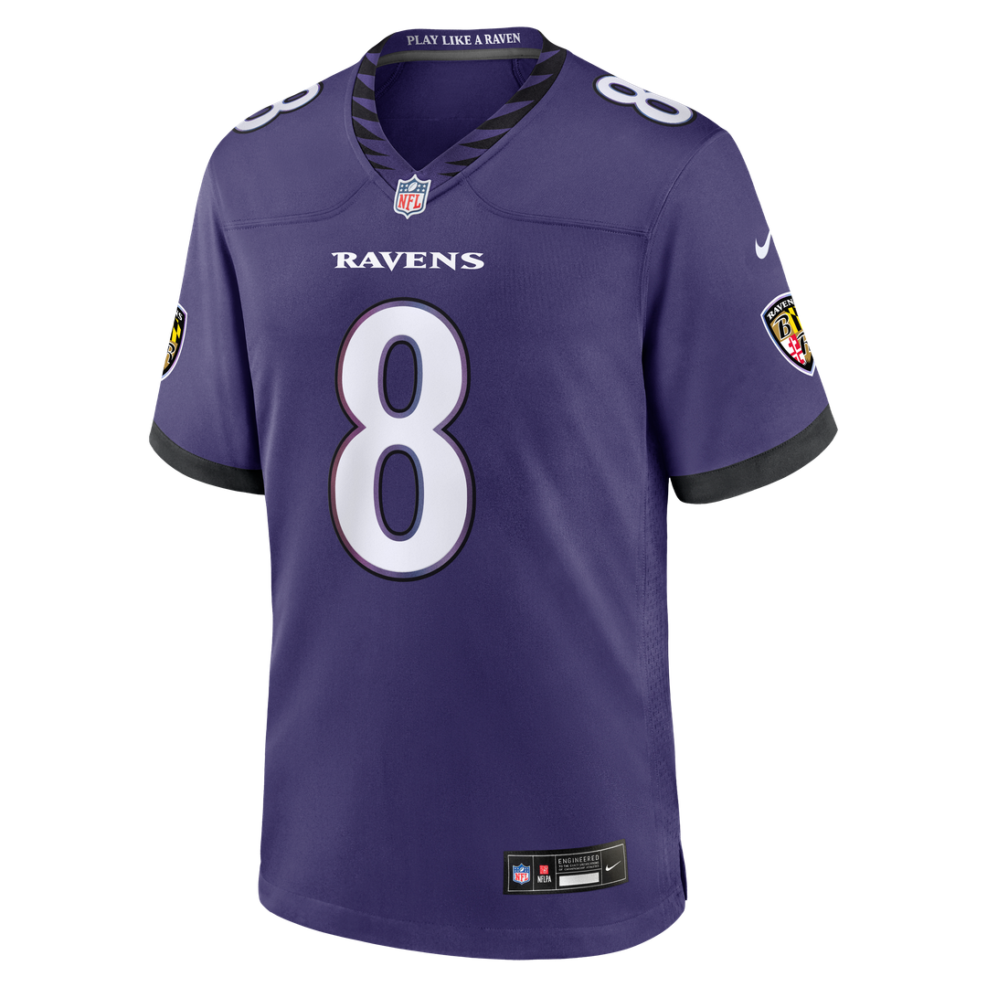 Lamar Jackson Baltimore Ravens Nike Team Game Official Jersey - Purple