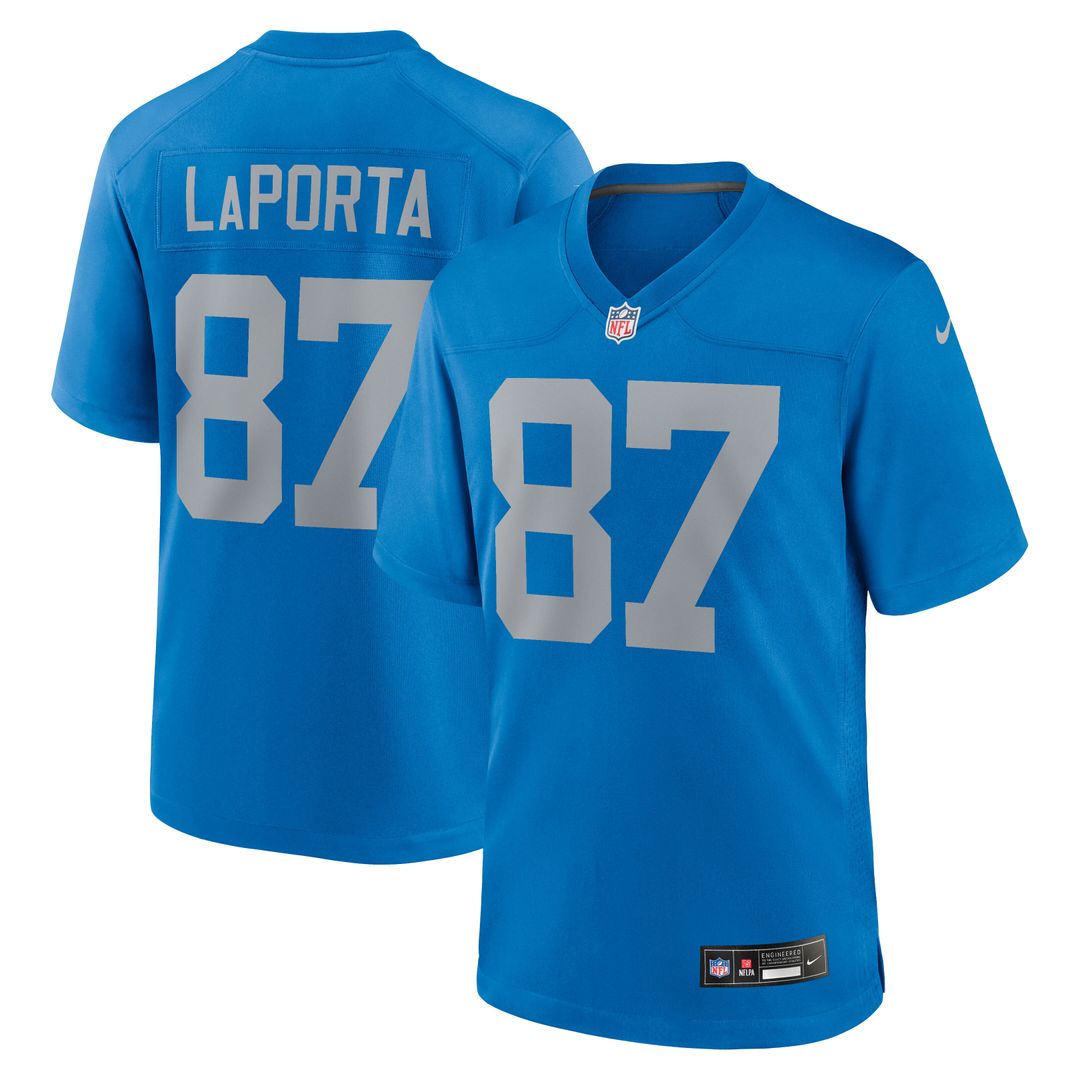 Sam LaPorta Detroit Lions Nike Alternate Game Jersey - Blue