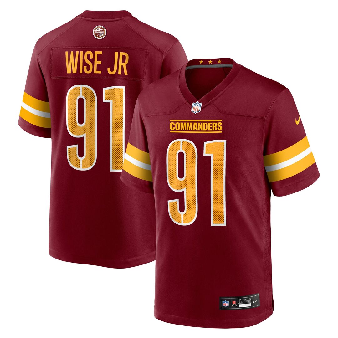 Deatrich Wise Jr. Washington Commanders Nike Team Game Official Jersey -  Burgundy
