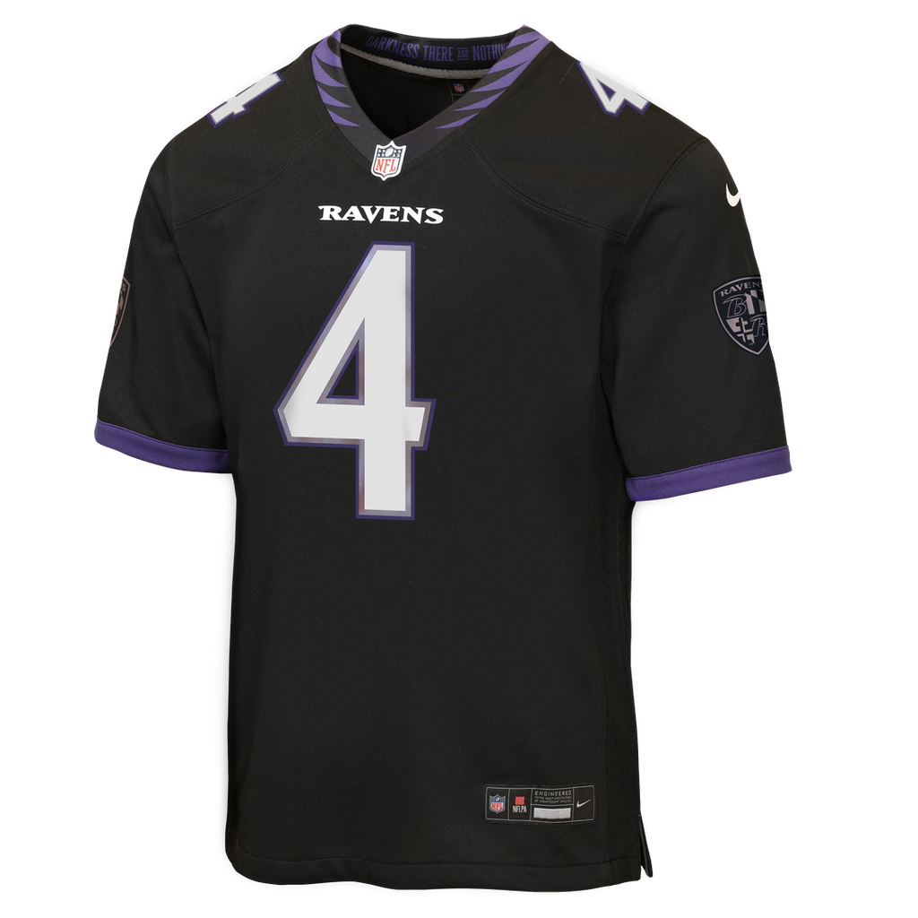 Zay Flowers Baltimore Ravens Nike Youth Alternate Game Official Jersey - Black