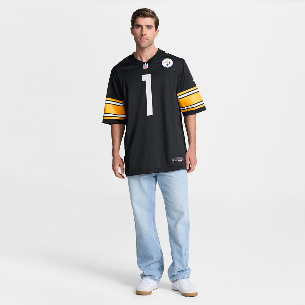 Number 1 Dad Pittsburgh Steelers Nike Game Official Jersey - Black
