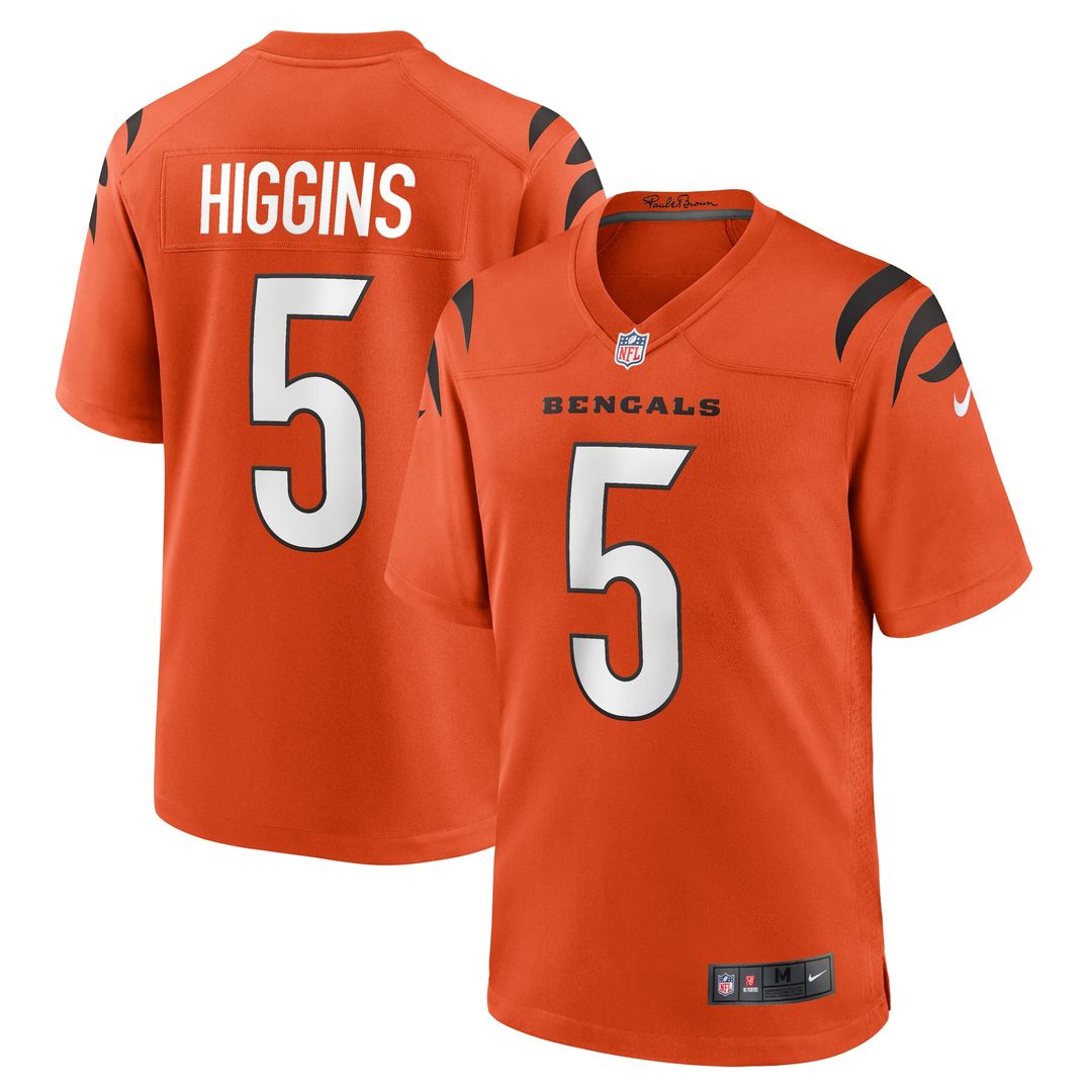 Tee Higgins Cincinnati Bengals Nike Alternate Game Official Jersey - Orange