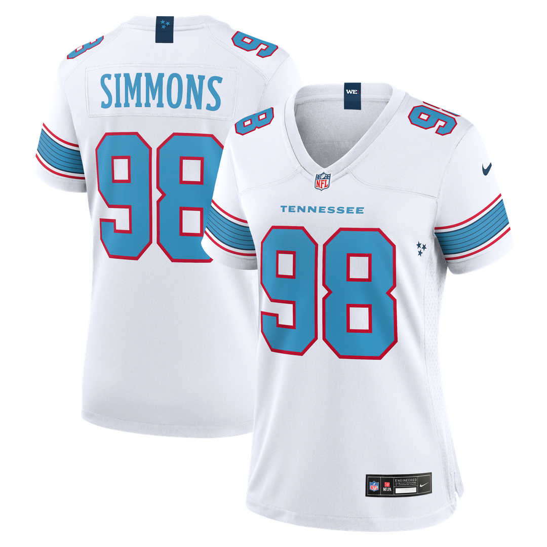 Jeffery Simmons Tennessee Titans Nike Women's Game Official Jersey - White