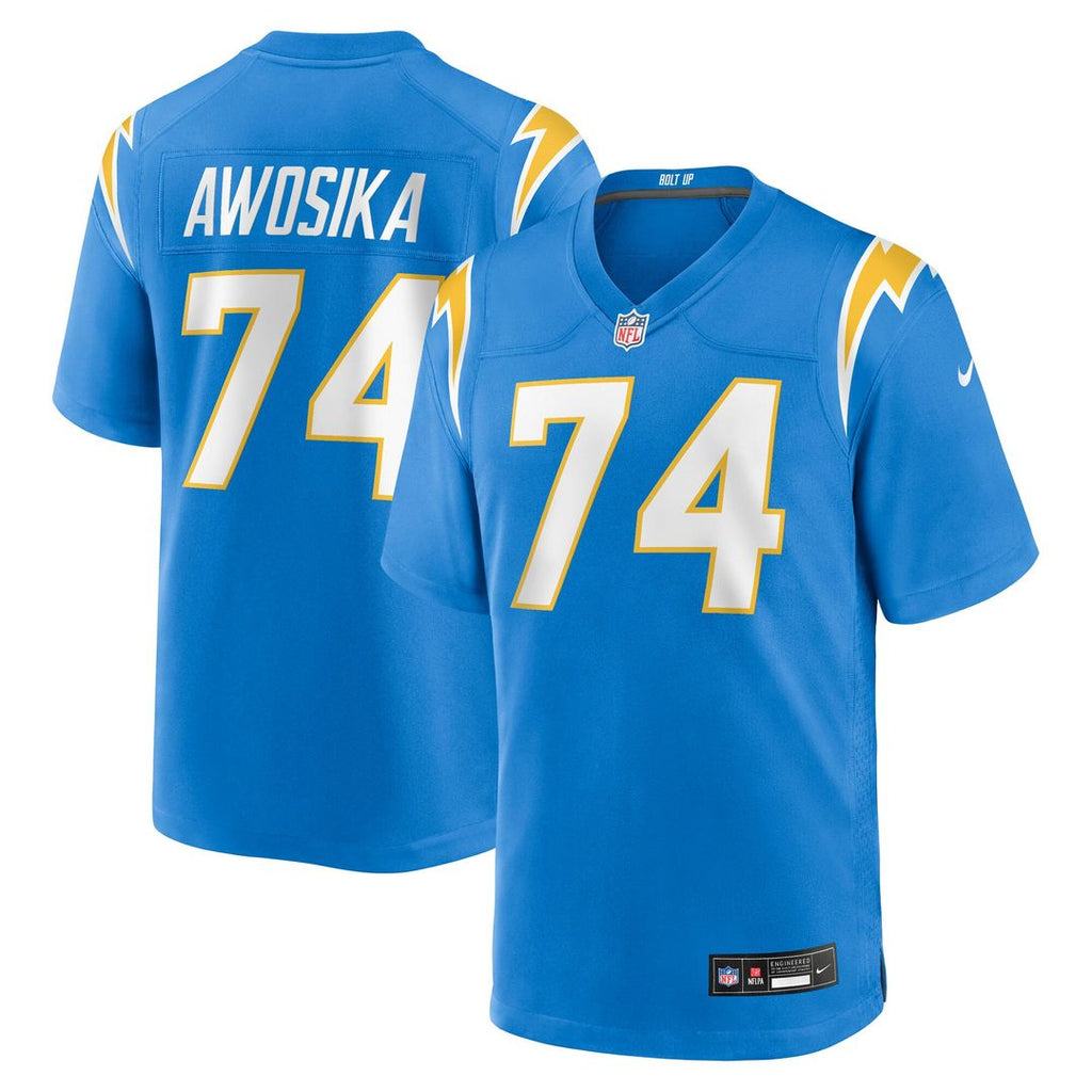 Kayode Awosika Los Angeles Chargers Nike Team Game Official Jersey -  Powder Blue