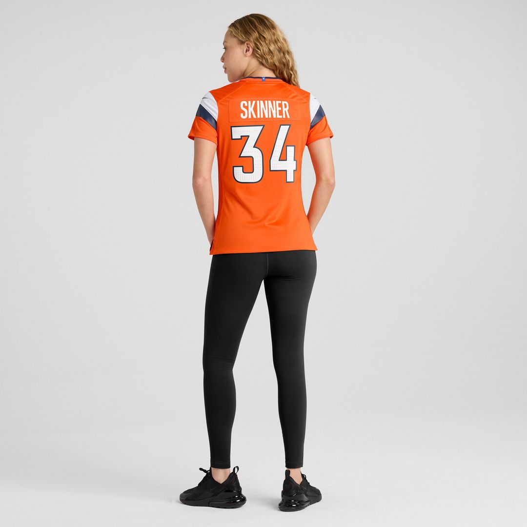 JL Skinner Denver Broncos Nike Women's Team Game Jersey - Orange