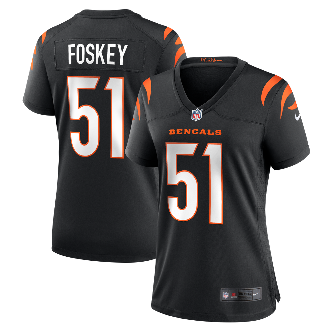 Isaiah Foskey Cincinnati Bengals Nike Women's Team Game Official Jersey -  Black