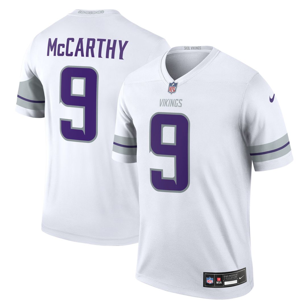 J.J. McCarthy Minnesota Vikings Nike Legend Player Performance Top - Purple