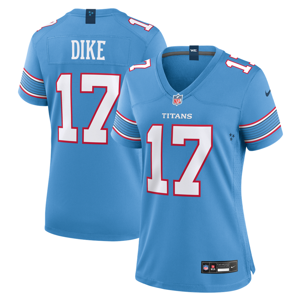 Chimere Dike Tennessee Titans Nike Women's Team Game Jersey - Light Blue