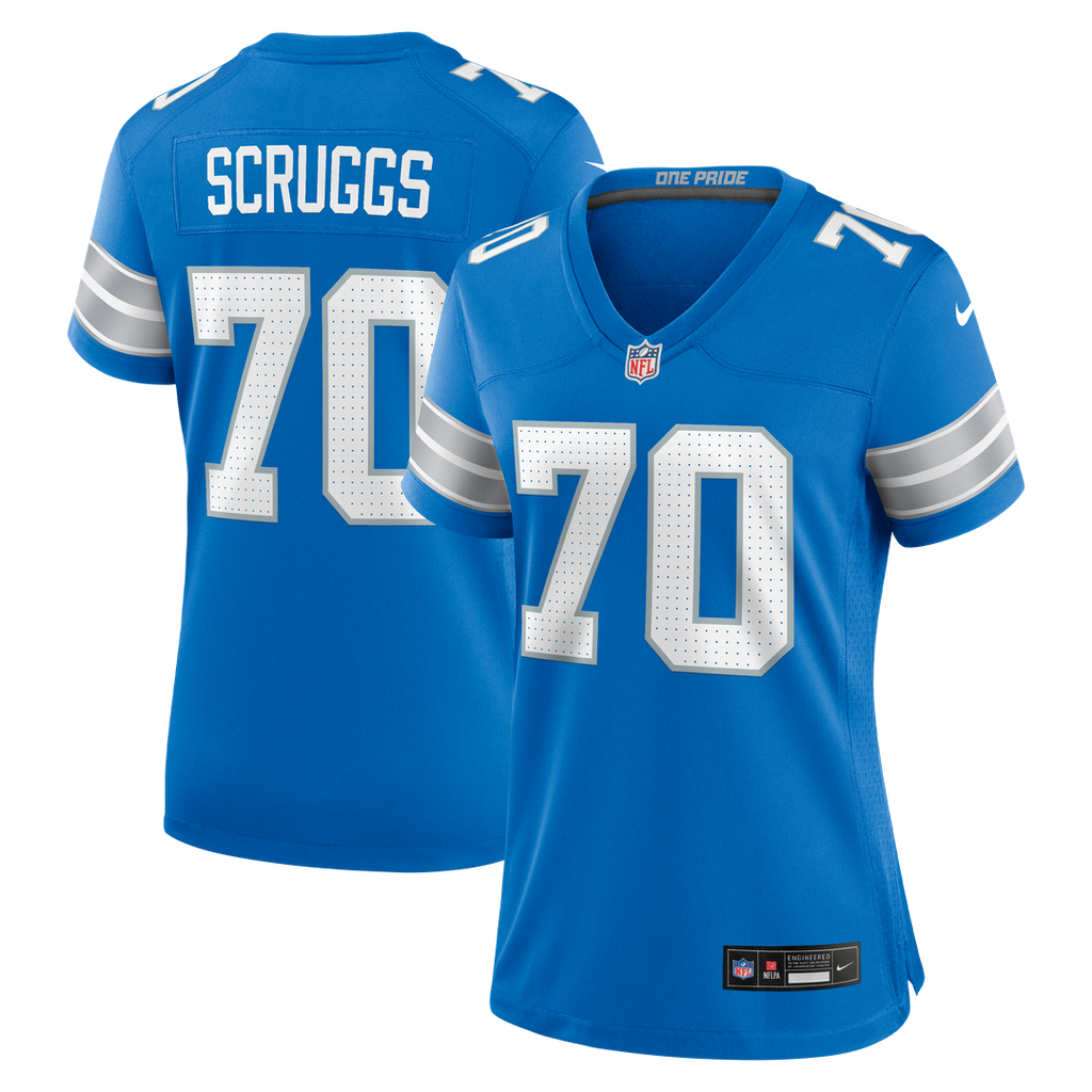 Juice Scruggs Detroit Lions Nike Women's Team Game Official Jersey -  Blue
