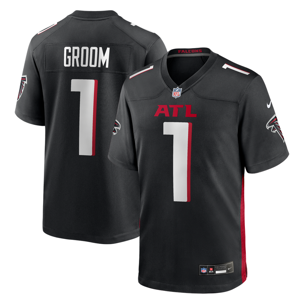 Number 1 Groom Atlanta Falcons Nike Game Official Jersey - Black
