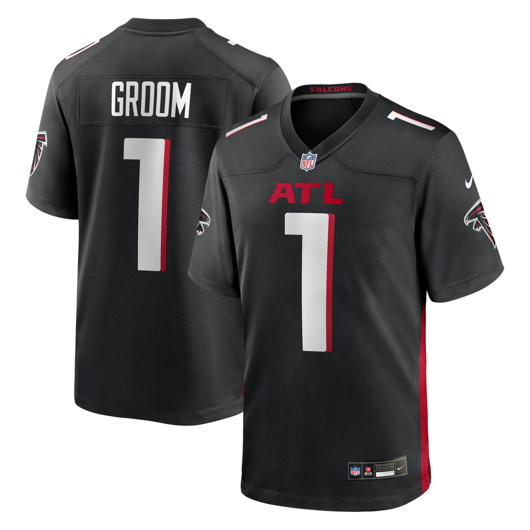 Number 1 Groom Atlanta Falcons Nike Game Official Jersey - Black