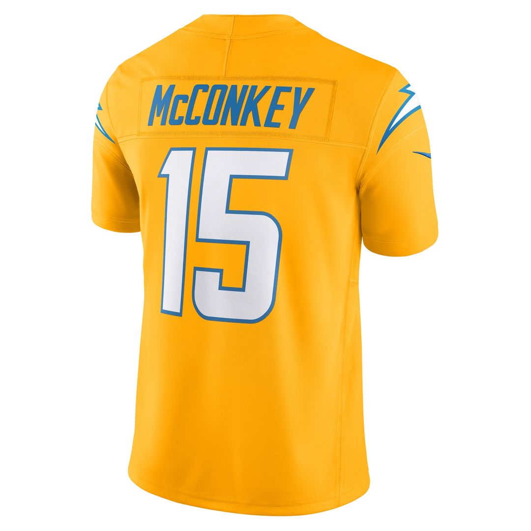 Ladd McConkey Los Angeles Chargers Nike Alternate Charger Power Vapor F.U.S.E. Limited Jersey - Gold