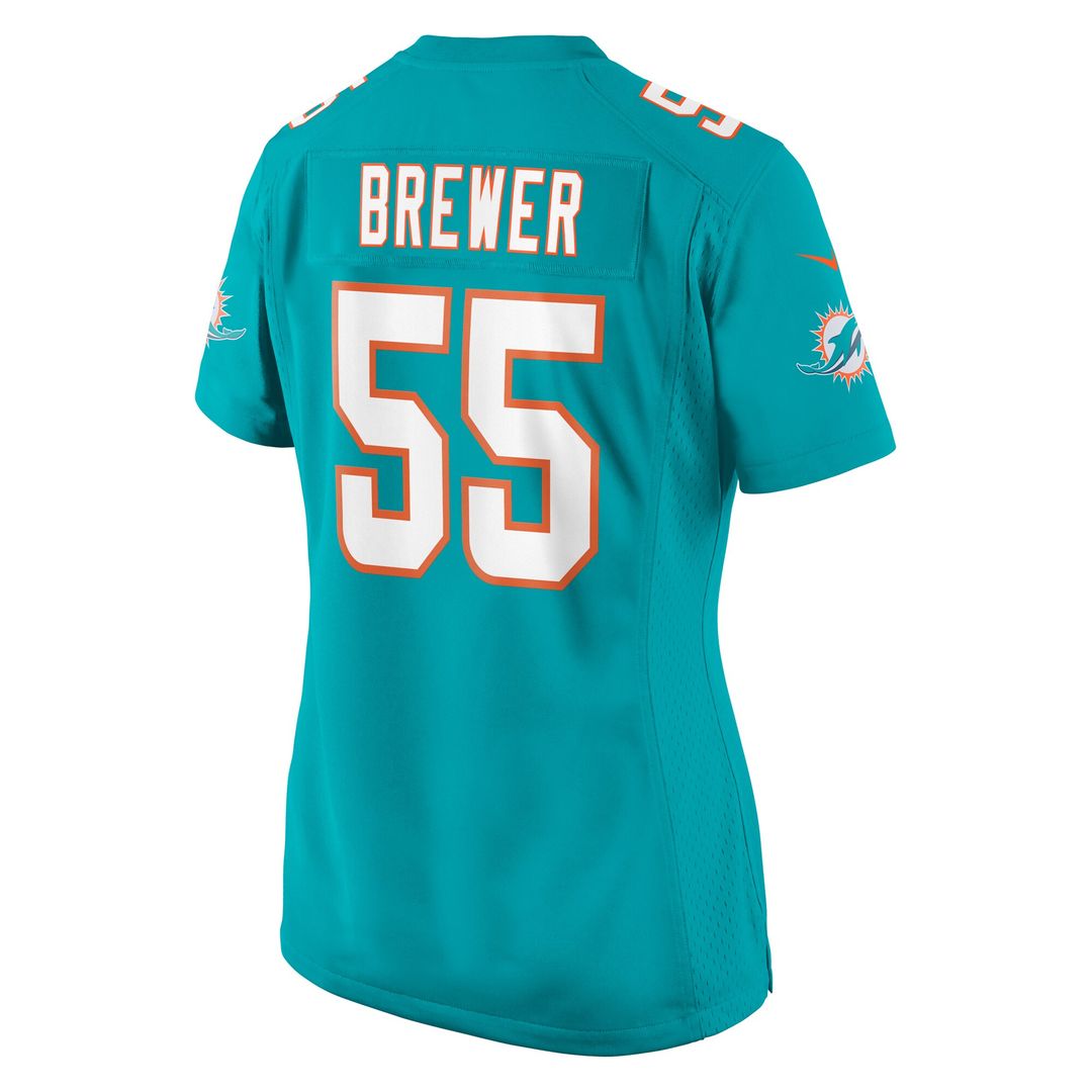 Aaron Brewer Miami Dolphins Nike Women's  Game Official Jersey -  Aqua