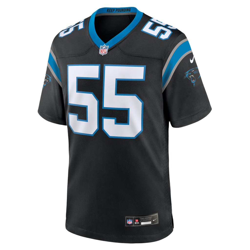 Maema Njongmeta Carolina Panthers Nike Team Game Official Jersey -  Black