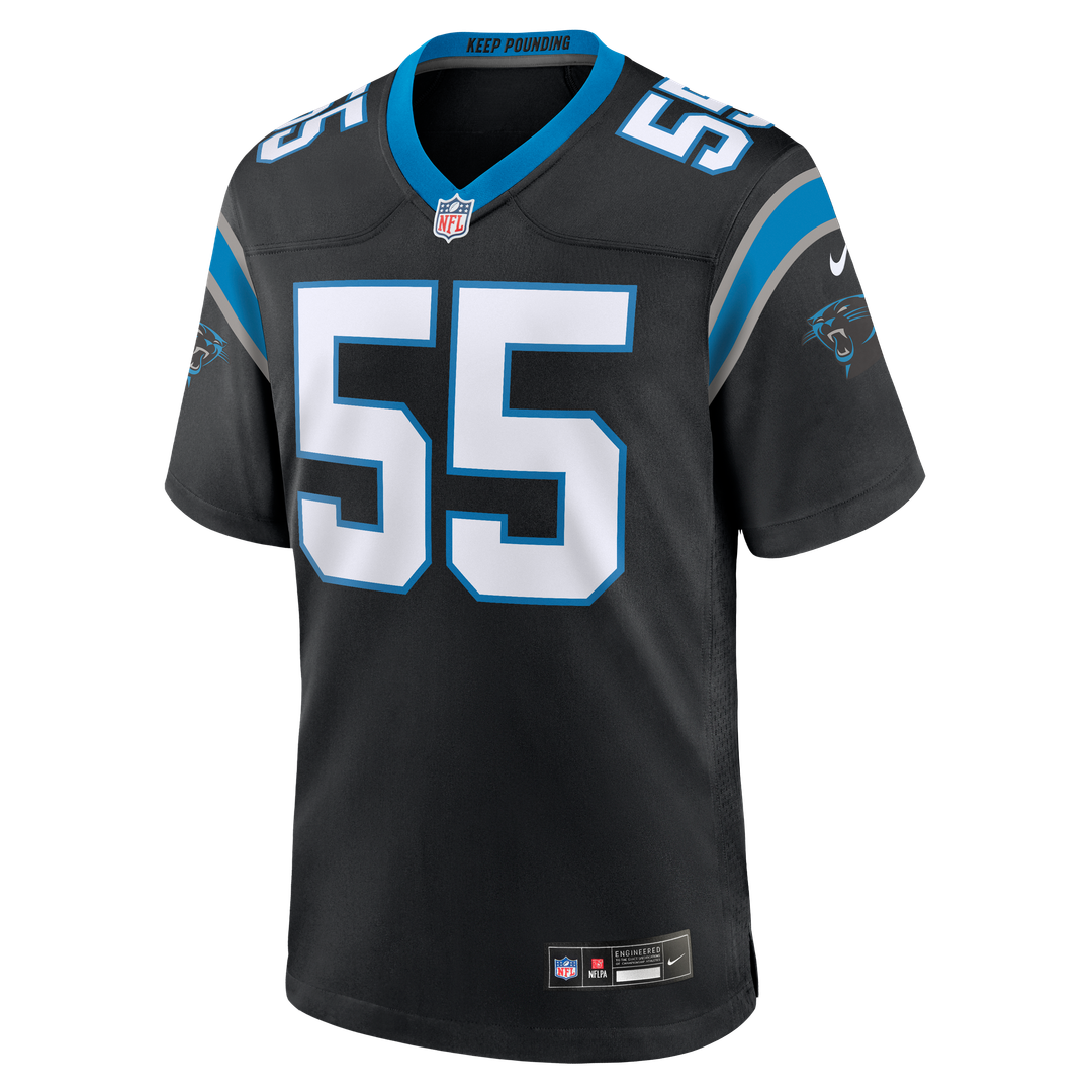 Maema Njongmeta Carolina Panthers Nike Team Game Official Jersey -  Black