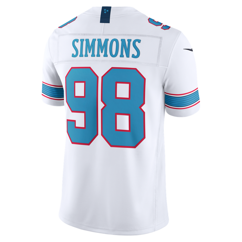 Jeffery Simmons Tennessee Titans Nike Vapor F.U.S.E. Stitched Limited Official Jersey - White
