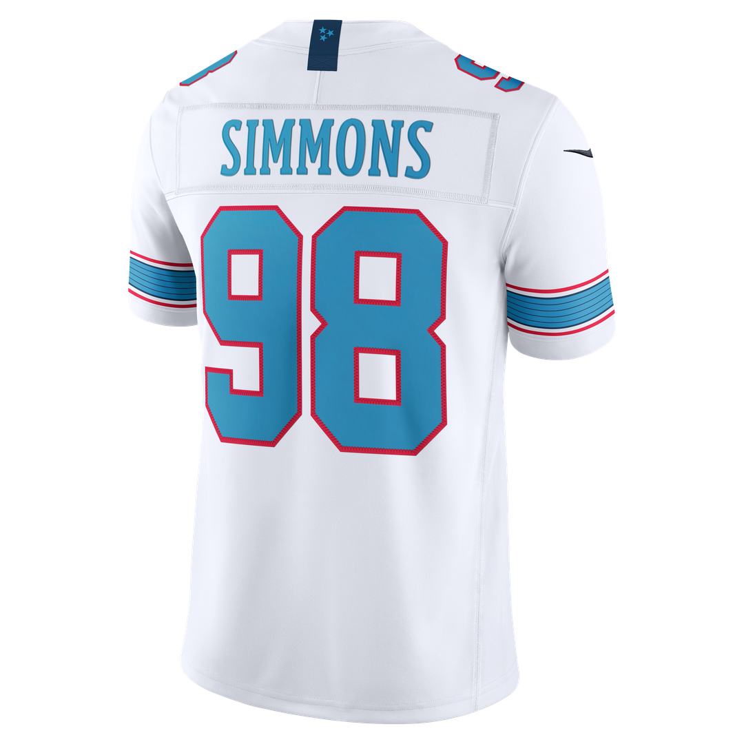Jeffery Simmons Tennessee Titans Nike Vapor F.U.S.E. Stitched Limited Official Jersey - White