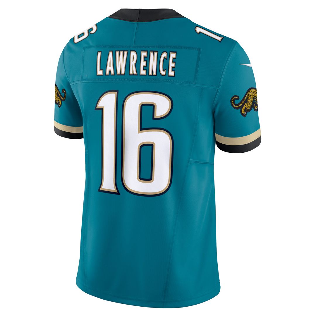 Trevor Lawrence Jacksonville Jaguars Nike Prowler Throwback Vapor F.U.S.E. Limited Official Jersey - Teal