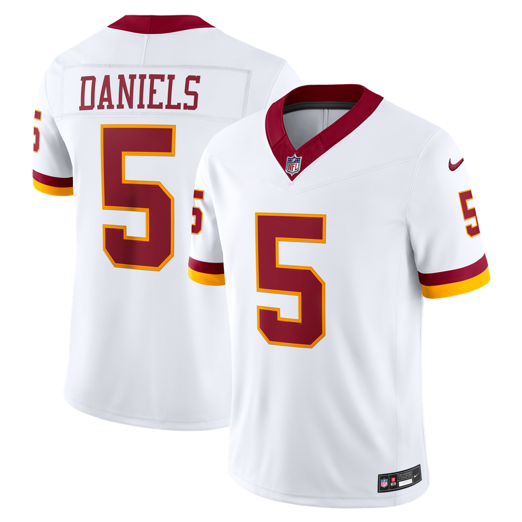 Jayden Daniels Washington Commanders Nike Vapor F.U.S.E. Stitched Limited Official Jersey - White
