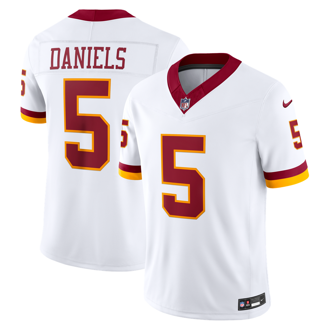 Jayden Daniels Washington Commanders Nike Vapor F.U.S.E. Stitched Limited Official Jersey - White