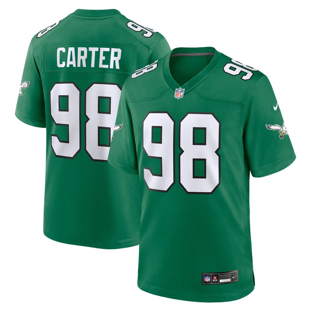 Jalen Carter Philadelphia Eagles Nike Alternate Game Official Jersey - Kelly Green