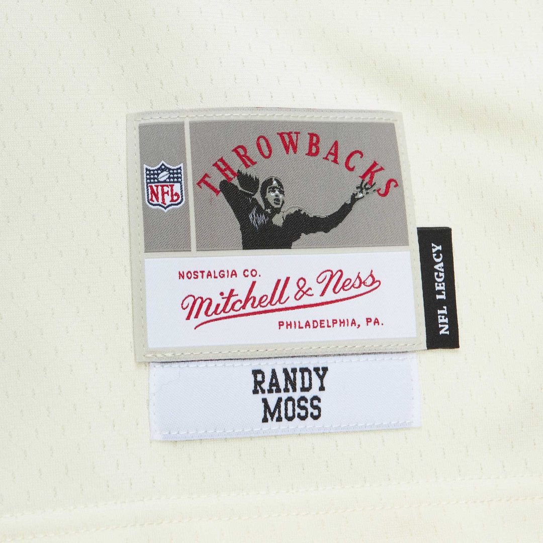 Randy Moss Minnesota Vikings Mitchell & Ness Chainstitch Legacy Official Jersey - Cream