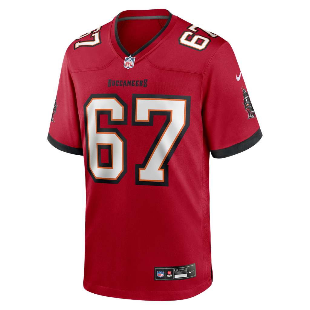 Luke Goedeke Tampa Bay Buccaneers Nike Game Player Official Jersey - Red