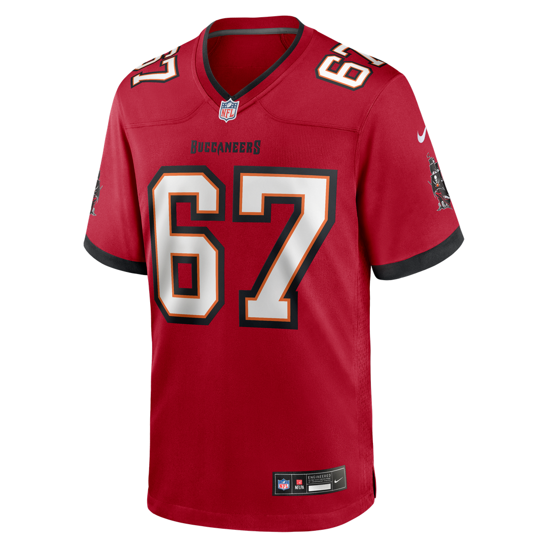 Luke Goedeke Tampa Bay Buccaneers Nike Game Player Official Jersey - Red