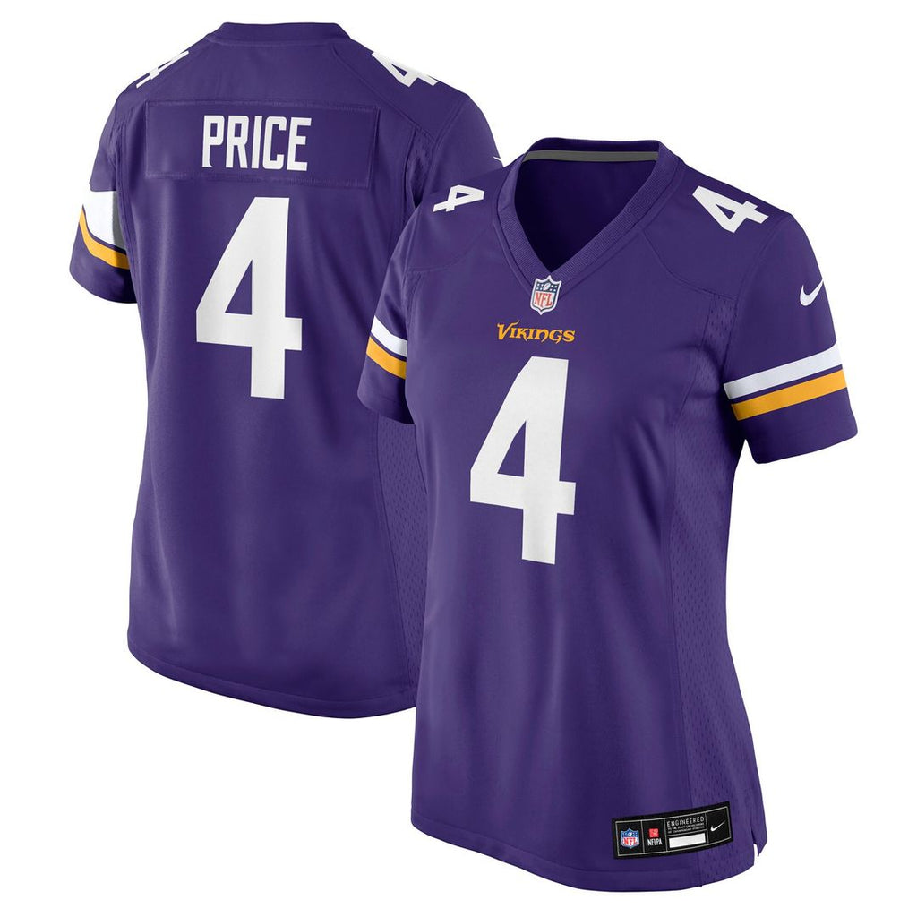 Myles Price Minnesota Vikings Nike Women's Team Game Official Jersey -  Purple