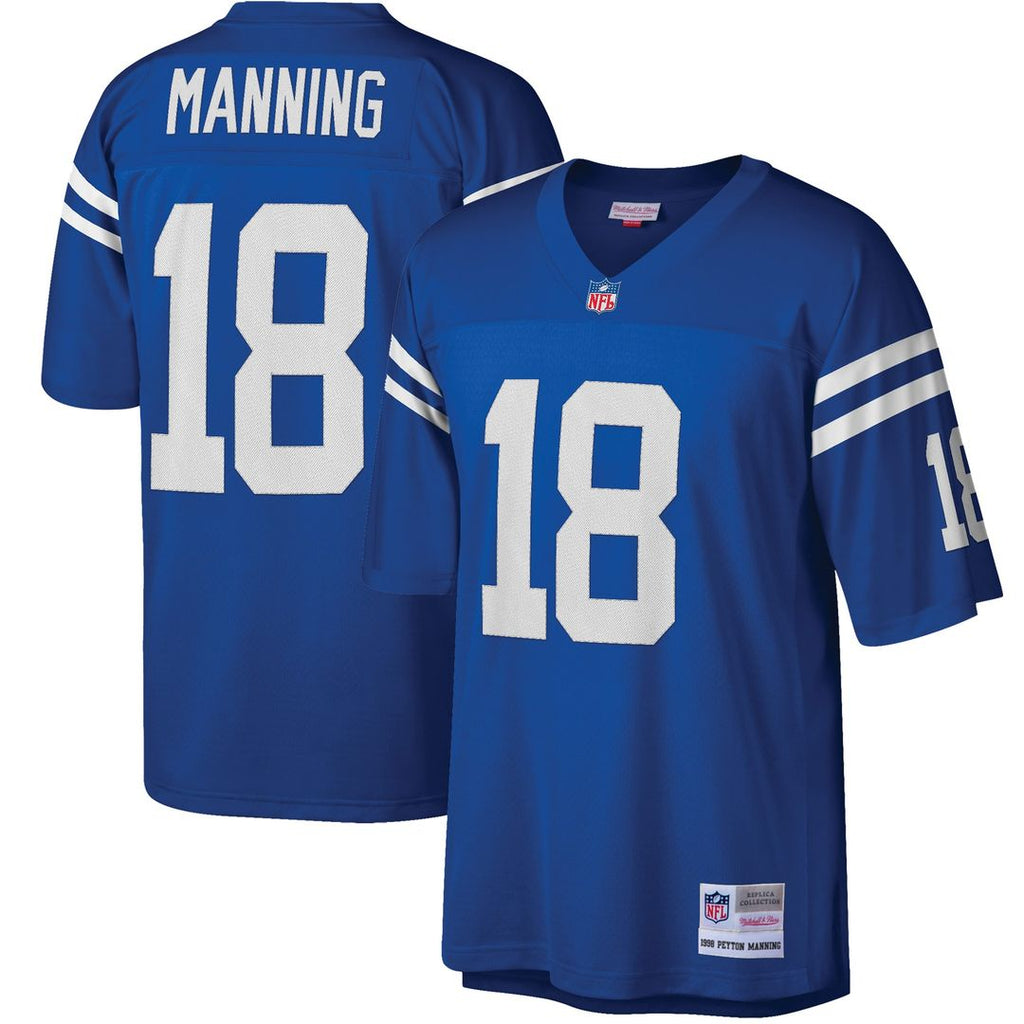 Peyton Manning Indianapolis Colts Mitchell & Ness Big & Tall 1998 Retired Player Replica Official Jersey - Royal