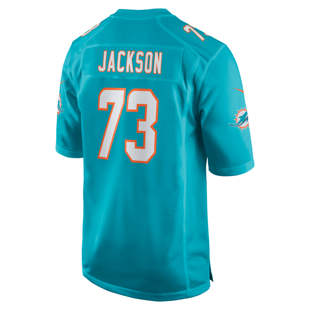 Austin Jackson Miami Dolphins Nike Game Official Jersey - Aqua