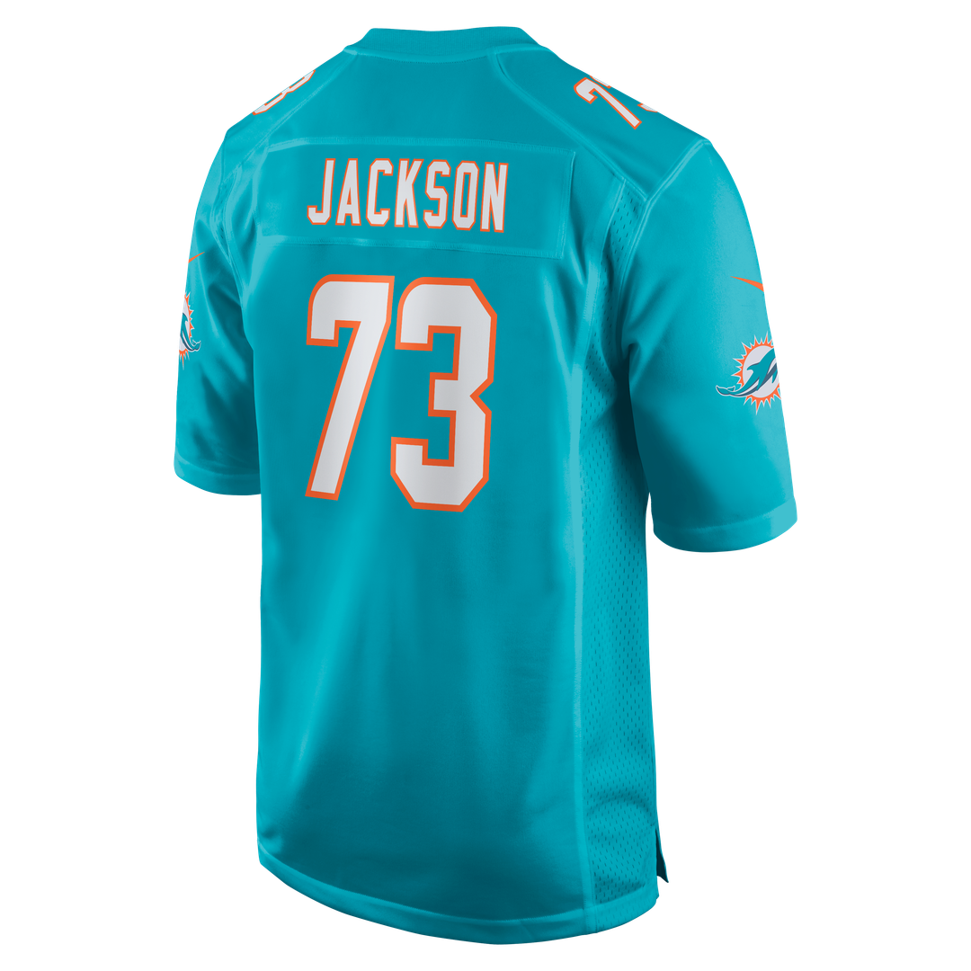 Austin Jackson Miami Dolphins Nike Game Official Jersey - Aqua