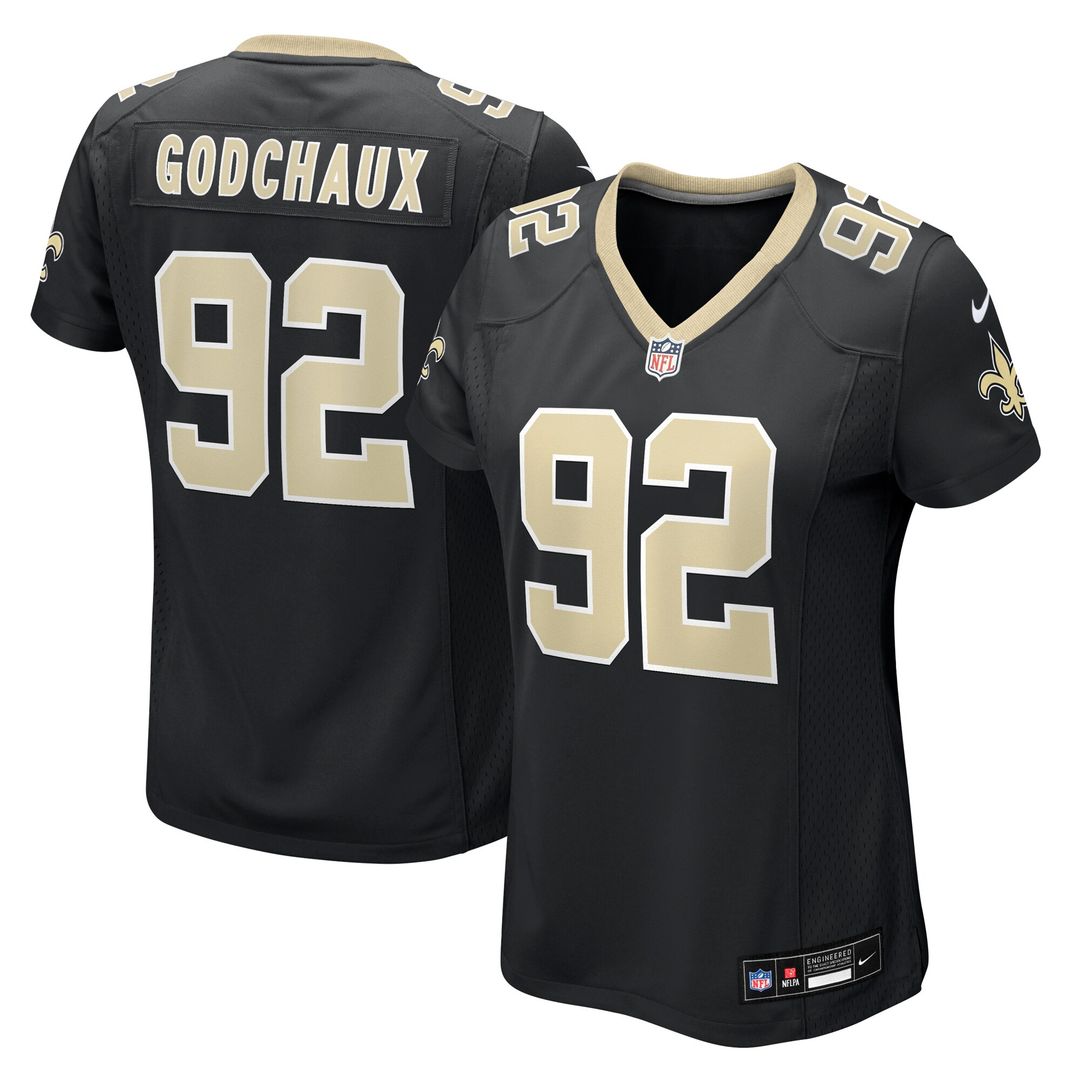 Davon Godchaux New Orleans Saints Nike Women's Team Game Official Jersey -  Black