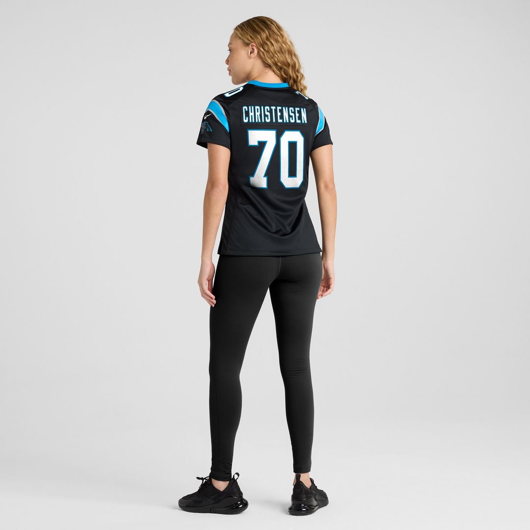 Brady Christensen Carolina Panthers Nike Women's Team Game Official Jersey - Black