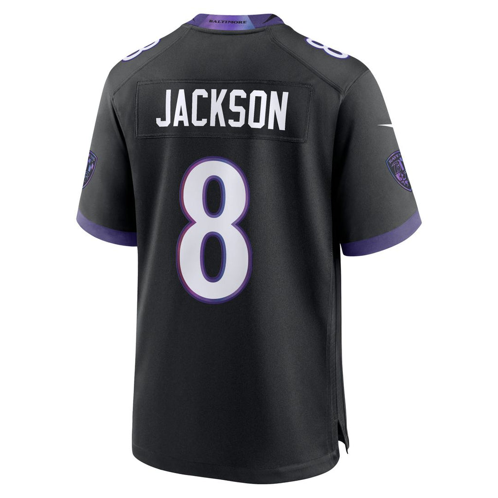 Lamar Jackson Baltimore Ravens Nike Alternate Game Official Jersey - Black