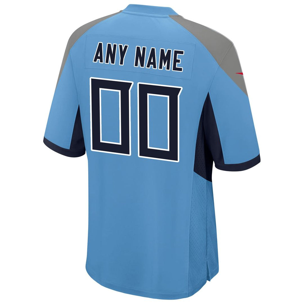 Tennessee Titans Nike Youth Alternate Custom Game Official Jersey - Light Blue
