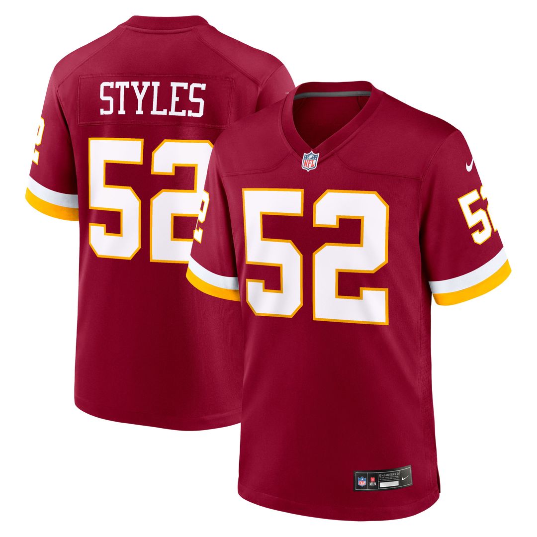 Sonny Styles Washington Commanders Nike 2026 NFL Draft First Round Pick No. 7 Team Game Jersey - Burgundy