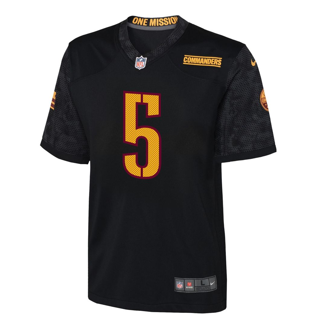 Jayden Daniels Washington Commanders Nike Youth Alternate Game Official Jersey - Black