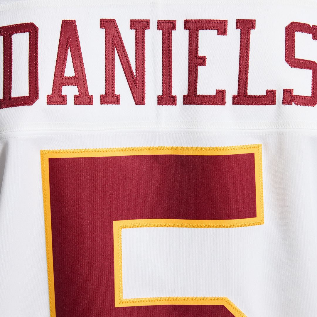 Jayden Daniels Washington Commanders Nike Vapor F.U.S.E. Stitched Limited Official Jersey - White
