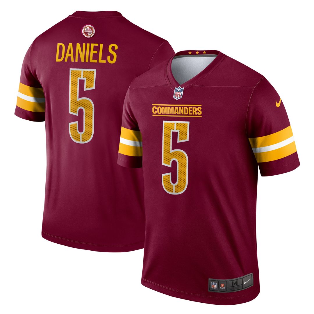 Jayden Daniels Washington Commanders Nike Legend Player Performance Top - Burgundy